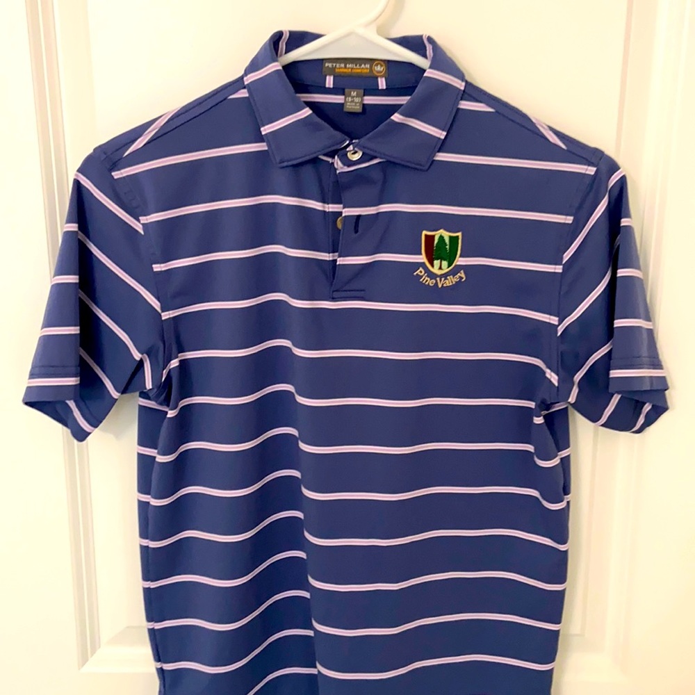 Peter Millar Summer Comfort Kids Golf Shirt 9-10 M. Pine Valley GC Logo